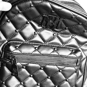 Luxurious Black Quilted Backpack